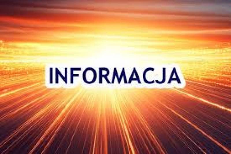 Zdjęcie: INFORMACJA