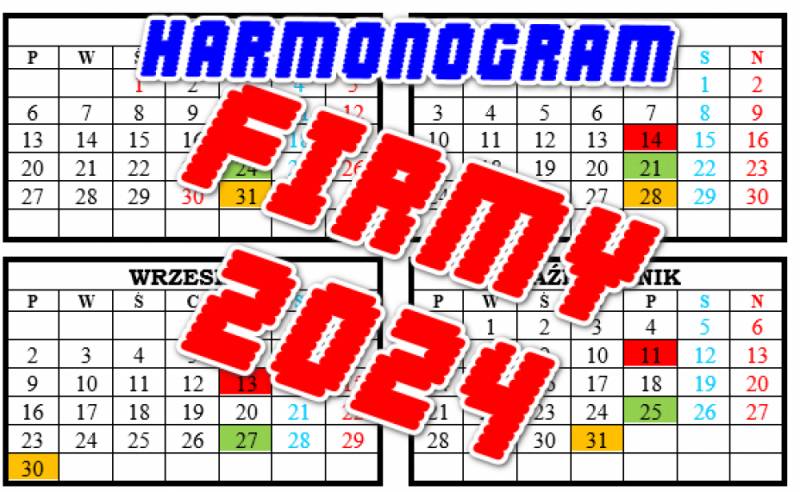 Zdjęcie: HARMONOGRAM WYWOZU ODPADÓW 2024  DLA FIRM